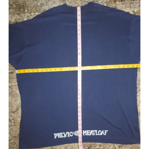 Vintage Pelvic Meatloaf Single Stitch Short Sleeve Navy Band Tee T-Shirt 3XL - Picture 8 of 8